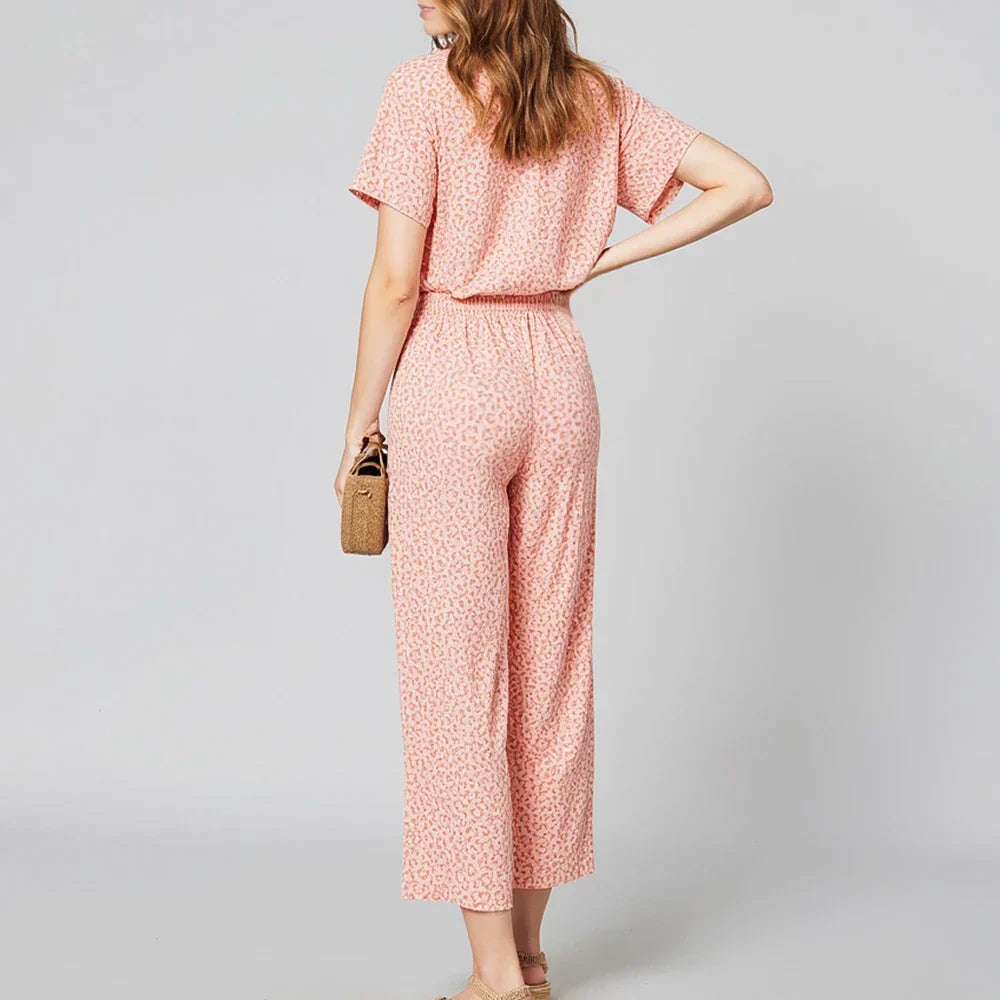 Brenda אוברול ורוד מנומר