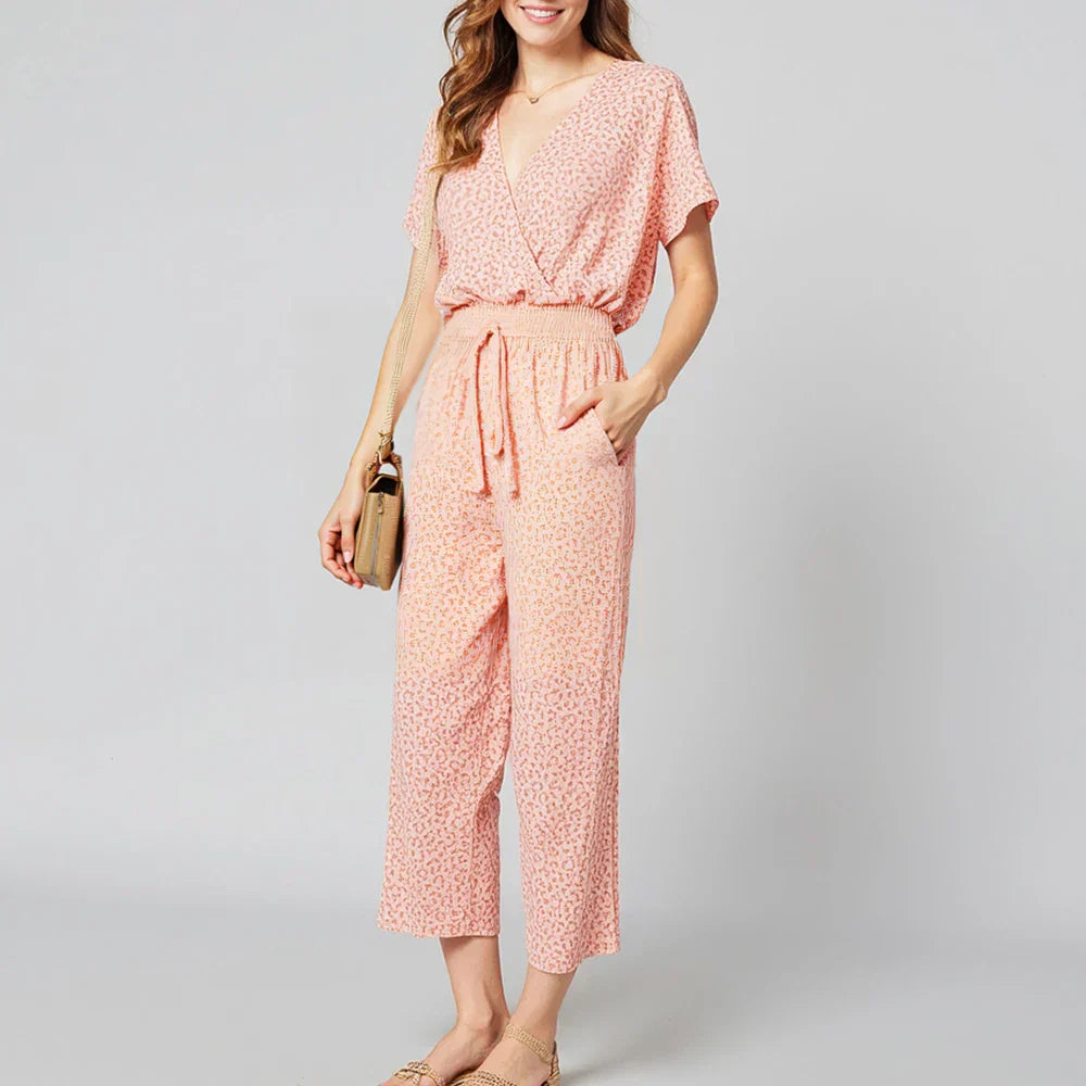 Brenda אוברול ורוד מנומר