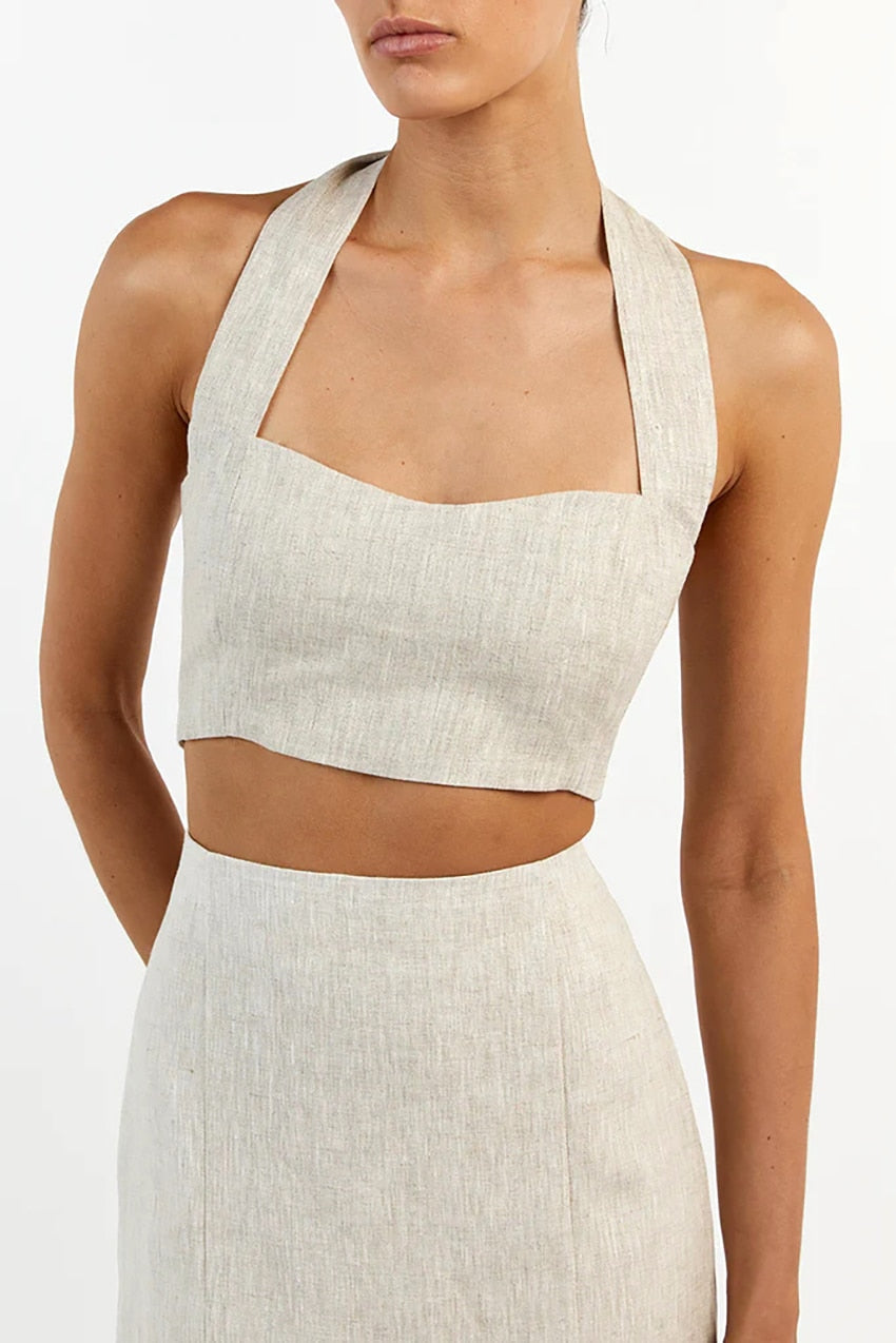 Larsen סט גופייה וחצאית מקסי