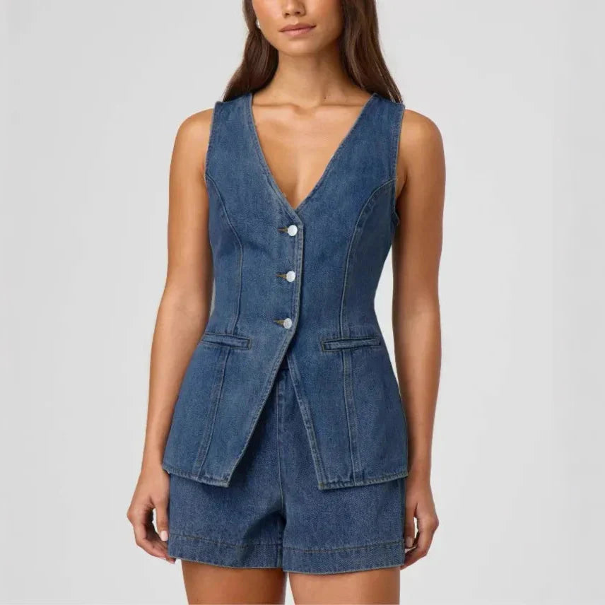 Carl חליפת ג'ינס מחויטת