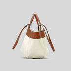 Dennis תיק שק גדול משולב קנבס ודמוי עור