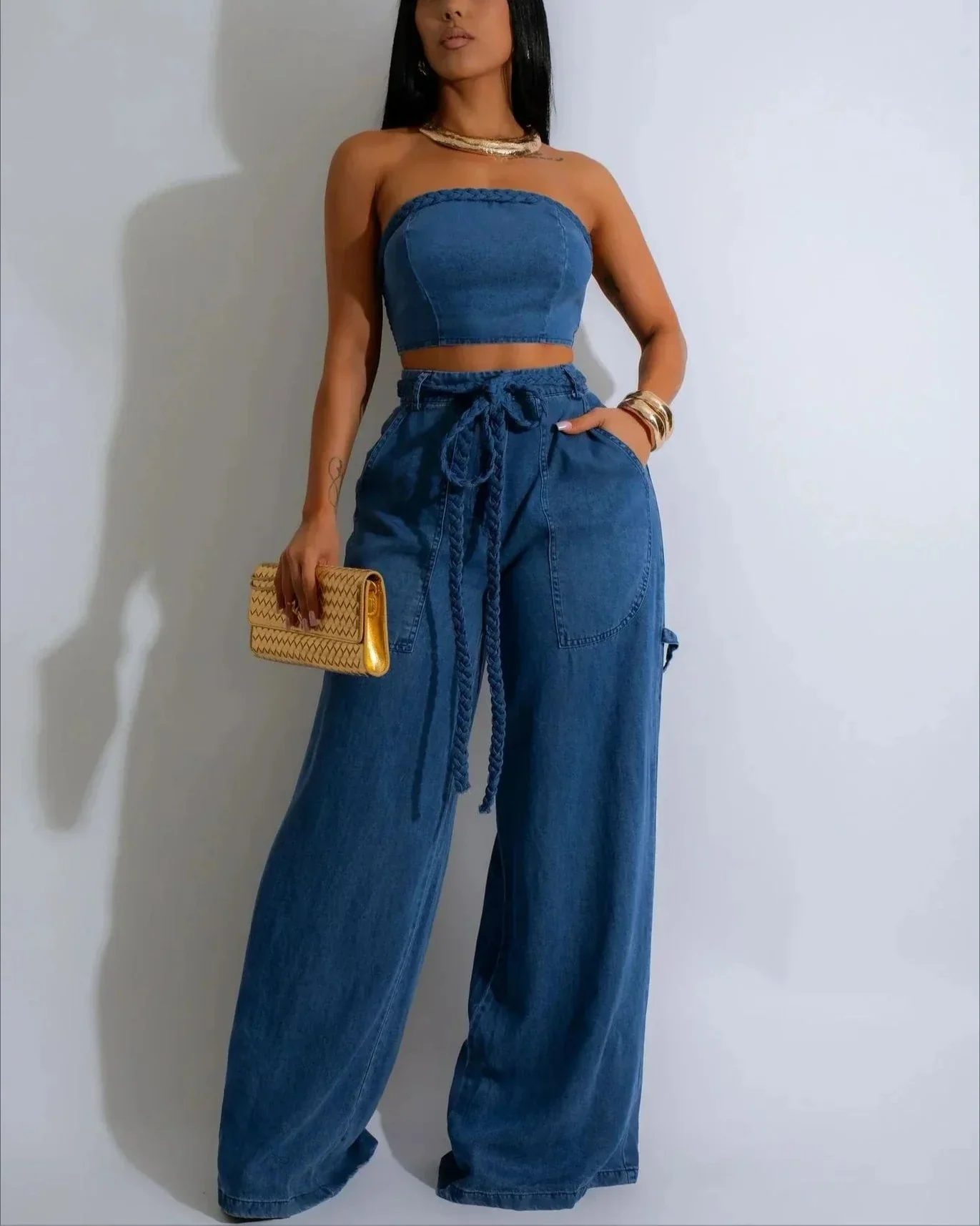 חליפת ג׳ינס סטפרלס- רוזה